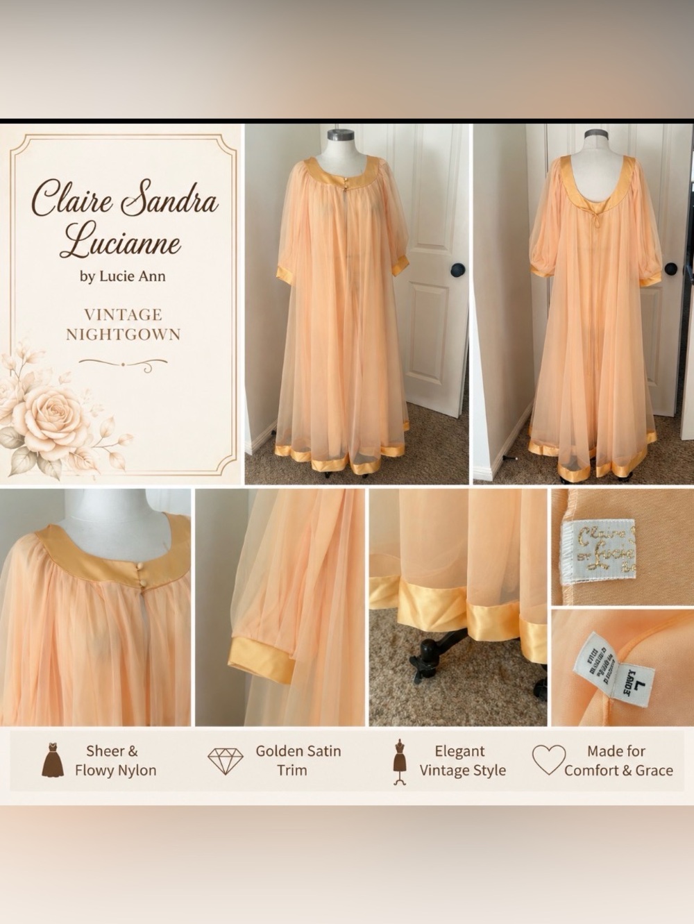 Lucie Ann vintage robe size large